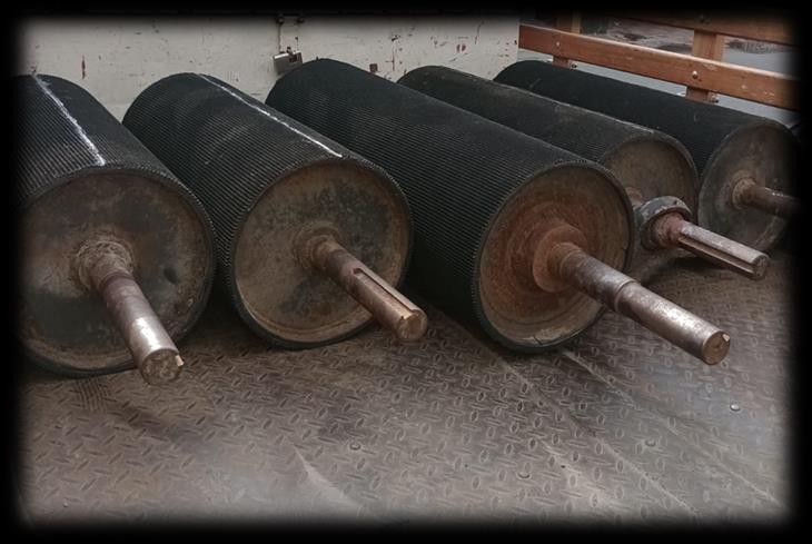 Poleas industriales encauchetadas